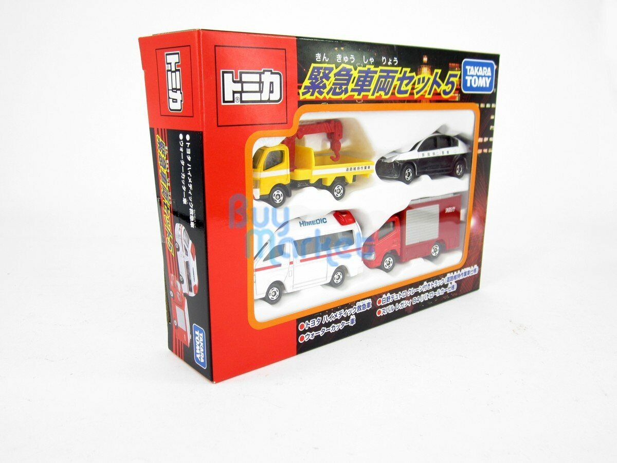 Takara Tomy Tomica Gift Emergency Vehicle Set 5 4X 7CM Takara Tomy Tomica Gift Emergency Vehicle Set 5 4X 7CM