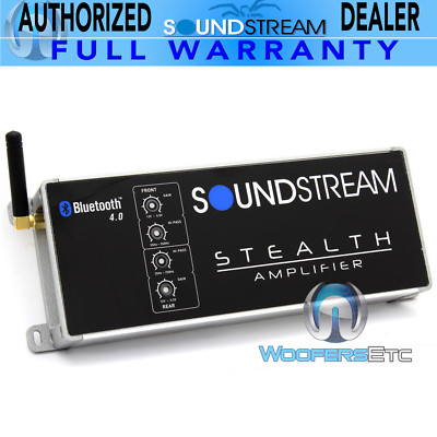 SOUNDSTREAM ST4.1000DB BLUETOOTH MOTORCYCLE MARINE 4 CHANNEL SPEAKERS AMPLIFIER 
