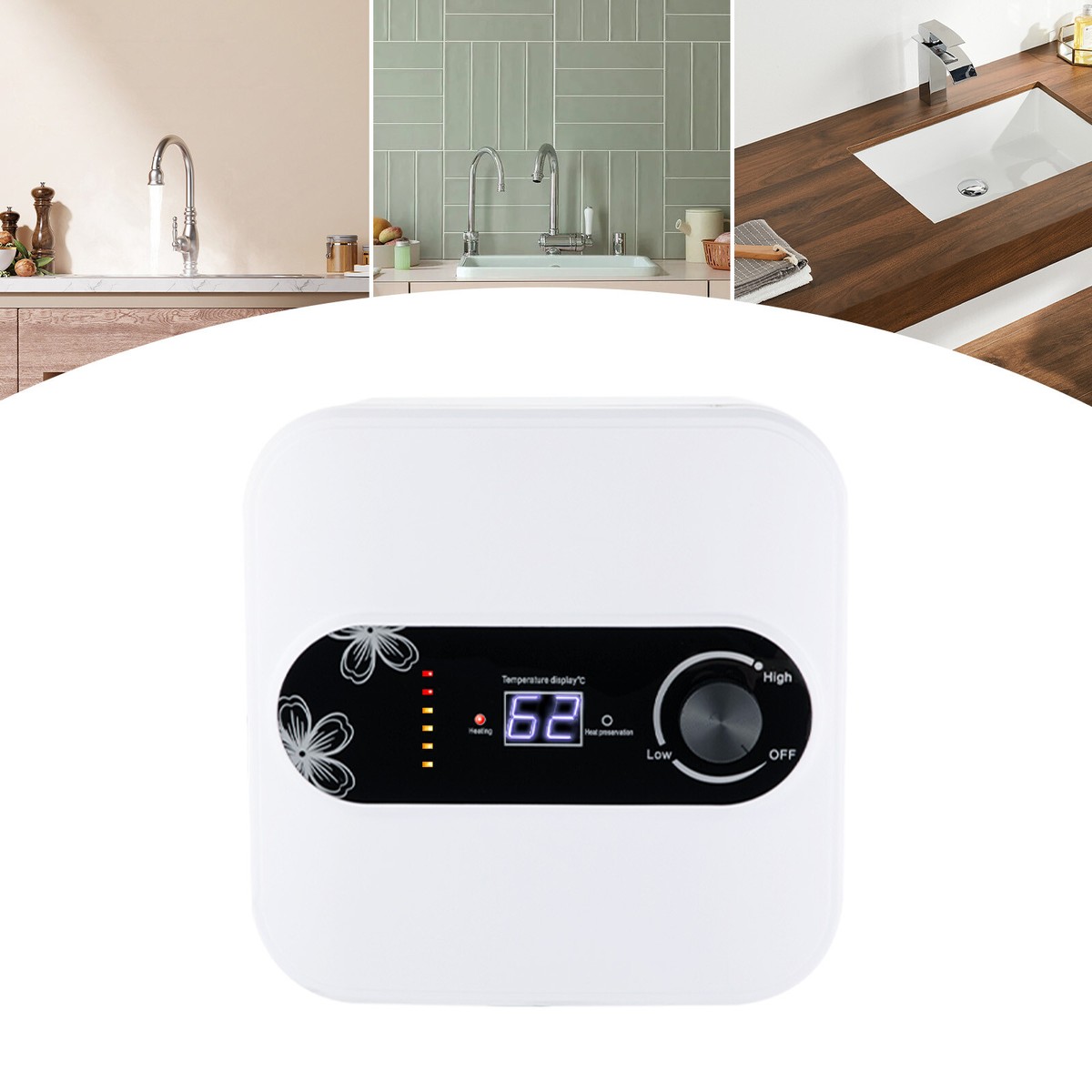 1500W 110V Indoor Electric Water Heater Portable Shower Instant