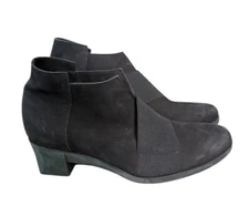 Arche Black Tatebo Leather Suede Slip On Bootie Size 38 (US 7)