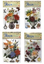 Beautiful 5D Home Décor Flower Stickers Wall Mounting Florals Pack of 2