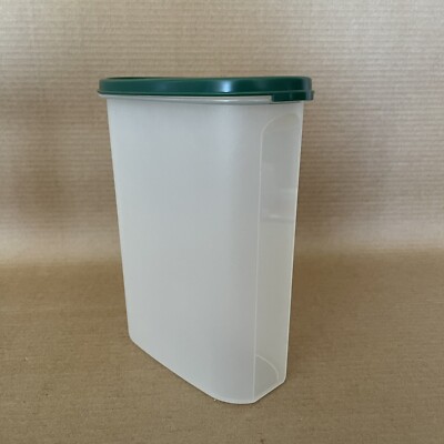 Tupperware Modular Mates Oval #4 Container 9.75 Cup #1614 Green Seal #1616