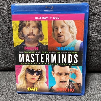 Masterminds (Blu-ray/DVD, 2017, 2-Disc Set)