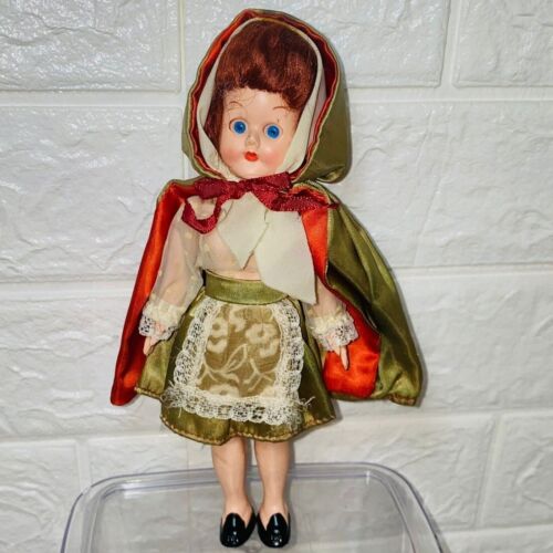 Vintage Irish Girl 7"Closing Eyes Collectable Doll Green Cape Made In Ireland - Picture 1 of 10