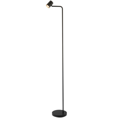 Moderne LED Spot Matt Schwarz Metall Stehlampe mit Fußschalter und verstellbarem H...