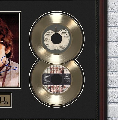 Paul McCartney Framed Gold or Platinum 45 Record w/ Reproduction