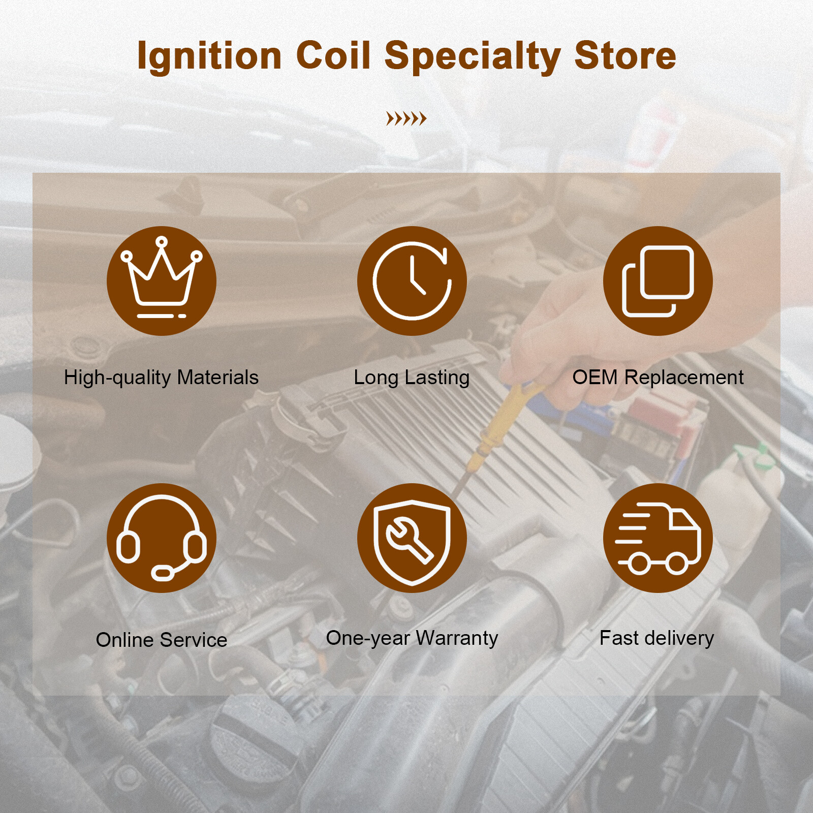 8 Ignition Coils For 2004-2005 Porsche Carrera GT 5.7L V10 UF513