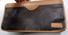 Ted Lapidus France Purse Vintage Very Wide Clutch Embossed Leather New With Tag