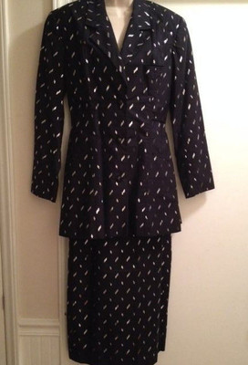 RARE Haute Couture HELMUT Max Dietl Munchen Amarotico DISCO BALL Skirt Suit  G3