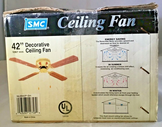 Vintage Smc 42 Decorative Ceiling Fan 80s Close To Ceiling 1067