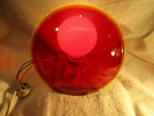 Vintage Kliegl Brothers NYC Stage Light Red 7 1/2" Roundel Glass Lens Used