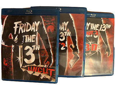 4-Movie BLU-RAY Bundle! Friday The 13th Part 1-3(3D) + Freddy VS