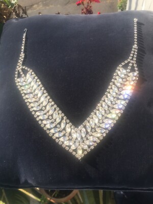 Stunning Eisenberg Statement Piece Rhinestone Necklace