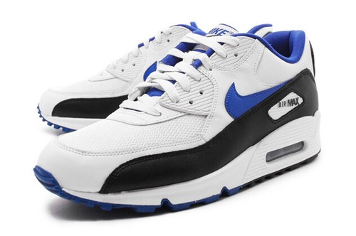 2011 Nike Air Max 90 Premium muestra Talla 9 Blanco Juego Real Azul Negro  325018-117 | eBay