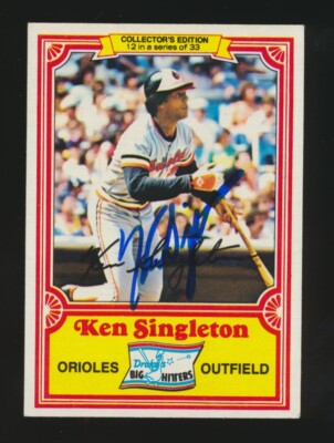 1981 Drake's (Topps) -#12 KEN SINGLETON (Baltimore Orioles) *AUTOGRAPHED*