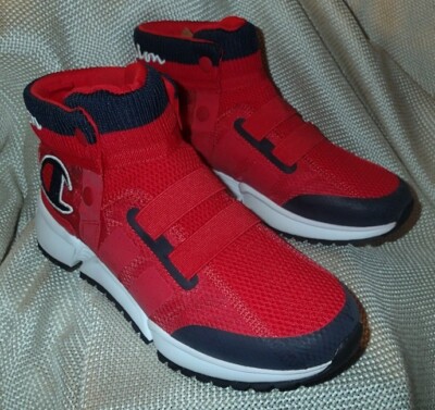 Champion Big Kid's Rally Future Sneaker Scarlet Navy CP100425Y US Size 6.5  T284