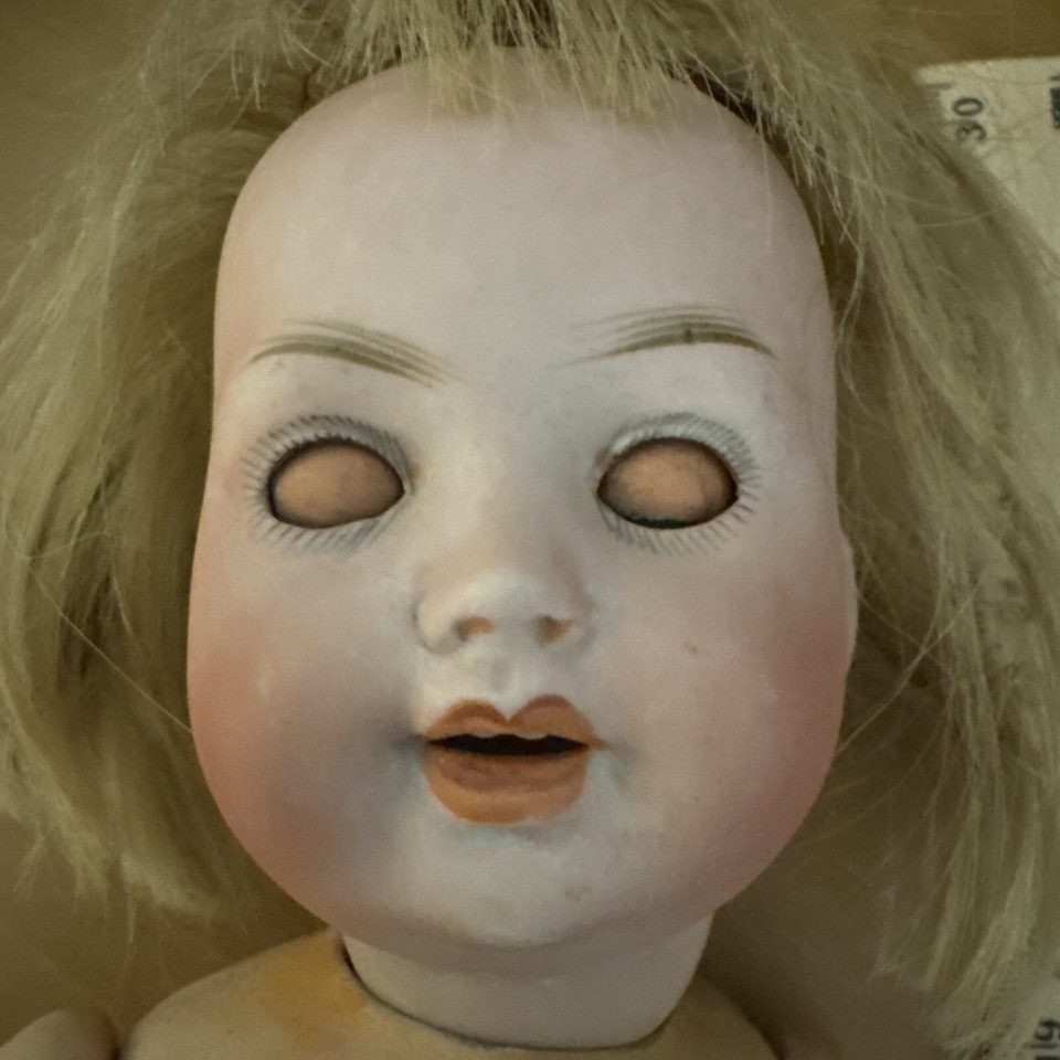 PM 914 Antique Bisque Head Doll Germany 10" VIBRANT FACIAL PAINT