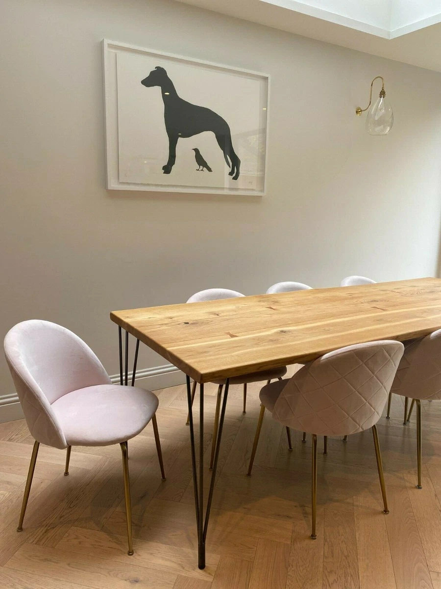 Pale pink velvet upholstered cult furniture chair with brass legs