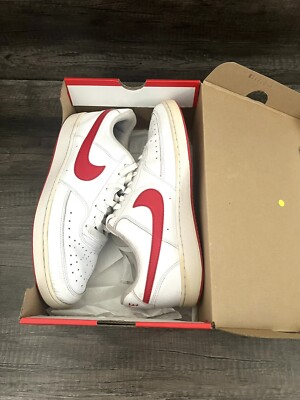 Nike Court Vision Low White Sneakers University Red Size 11 Shoes