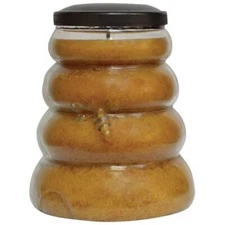 NEW PRIMITIVE FARMHOUSE BEEHIVE JAR CANDLE JAR USA 14 oz HONEY PEAR CIDER