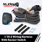 <!--F#f_0-->2-Lead Wiring Harness Kit Rocker Switch LED Light Bar FOG ON-OFF 40A Relay Fuse<!--F/-->