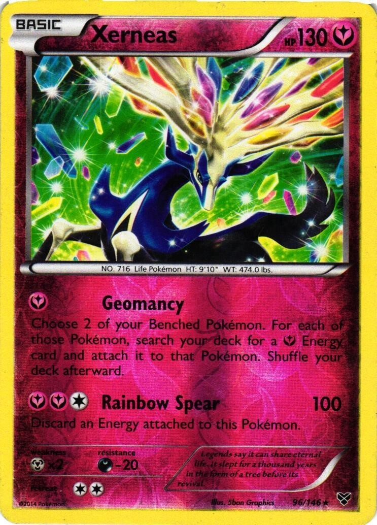 2014 Pokémon Card XERNEAS 96/146 Holo/ Rare | eBay