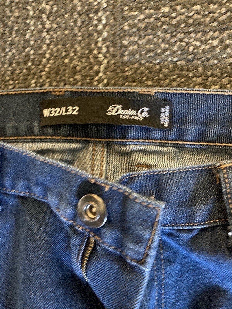 Jean Court Homme Denim & Co - Taille W32, Occasion En Très Bon état, Bleu Délavé Classique