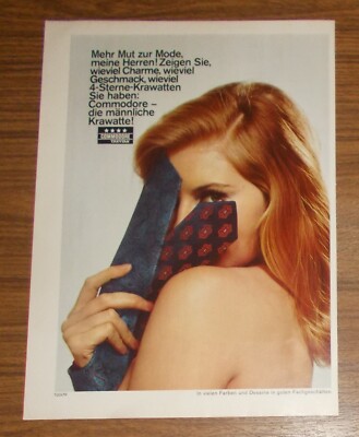Seltene Werbung vintage COMMODORE TREVIRA - Die männliche Krawatte #4 1968