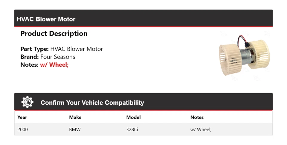 Motor soplador de climatización BMW 328Ci 2000 4 estaciones Foto 2 de 4