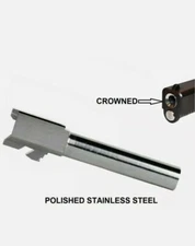 G23/32 TARGET FLUSH  Barrel for Glock 23 Conversion to 9mm Stainless POLISHED