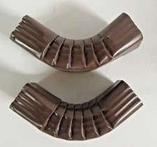 (2 Pack) Amerimax 2526419 Gutter Front A Elbow 2” x 3” Brown 75 degree Aluminum