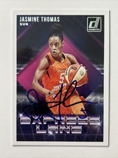 Jasmine Thomas Autographed 2019 WNBA Panini Donruss Insert #20 In Person P018