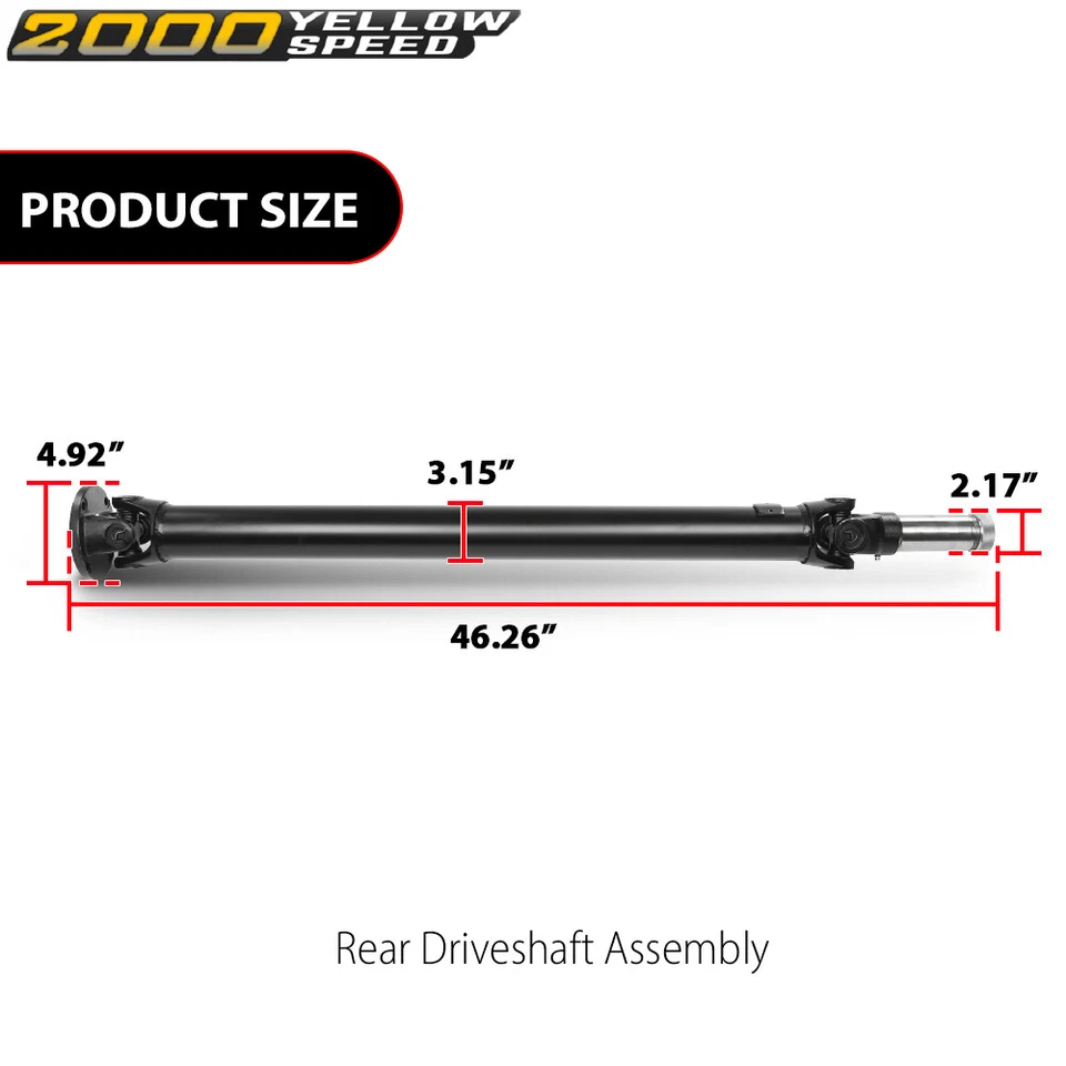 Fit For 1994-2003 Chevy S10 GMC Sonoma 2.2L 4.3L RWD Rear Driveshaft NEW Foto 3 de 4