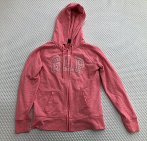 Women S Hooded Sweatshirt Gap Size Small Pink Long Sleeve Zip Up