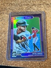 2021 Donruss Optic Baseball Diamond Kings Lime Green Prizm # 30 Ketel Marte