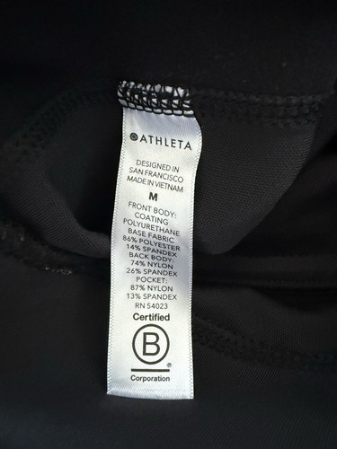 Athleta Delancey Shine Tight Mixed Media Vegan Leather Leggings Black Medium - Bild 4 von 7