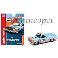 Chevrolet Cheyenne 1973 Autoworld CP7670 1/64 Golfo desgastado con entrega L azul