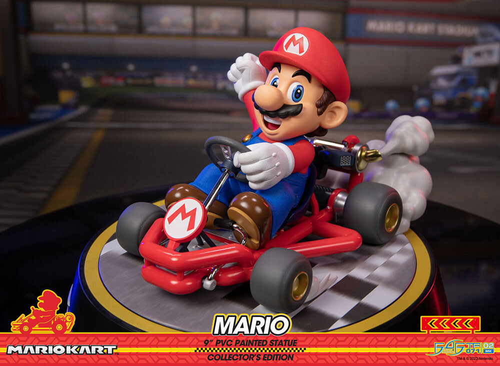 First 4 Figures Mario Kart - Mario (Collector's Ed. 22 Cm) - Immagine 3