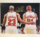 Dennis Rodman signed Bulls 16x20 photo autograph w/ Michael Jordan ~ Beckett BAS