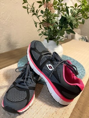 Skechers Flex Appeal 2.0 High Energy Women's size 7.5 Sneakers Grey Pink (B-5)