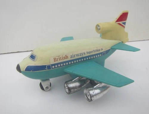 Vintage British Airways Super TriStar Friction Toy Plane - Jimson, Hong Kong