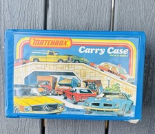 1978 Vintage Matchbox Carry Case Original Blue Trays holds 24 Models Diecast Lot