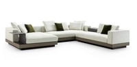 Ecksofa Weiß U-Form Luxus Stil Modern Wohnzimmer Sofa Wohnlandschaft