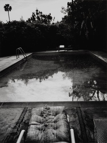 VTG Helmut Newton Print James Mason Swimming Pool Engraving Photo 1989 Mat 14x17
