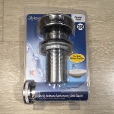 Keeney Push Button Bathroom Sink Drain Chrome Metal J1124