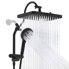 13 Inch High Pressure Rainfall Shower Head With Handheld Spray Combo Adjustable