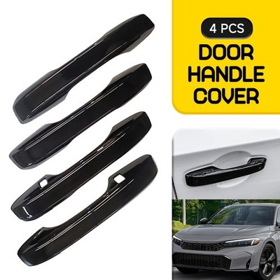 Front Rear Driver Passenger Door Handle Cover Black For 2023-2025 Acura Integra