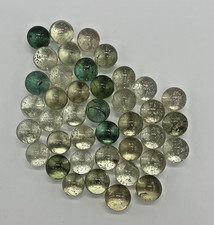 Vintage Glass Marbles Clear Green Blue Hand Blown 1LB Lot Mixed Bubbles