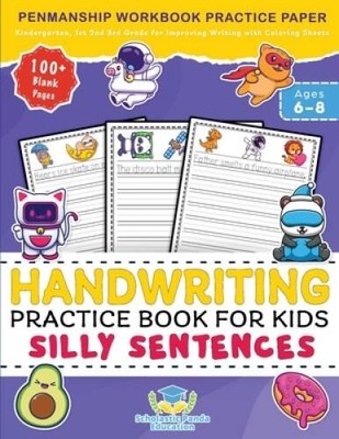 Handwriting Practice Book for Kids Silly Sentences: Penmanship Workbook P - GOOD