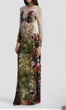 Alice + Olivia Delora  Maxi dress In Forbidden Forest Sz 4 NWT $595